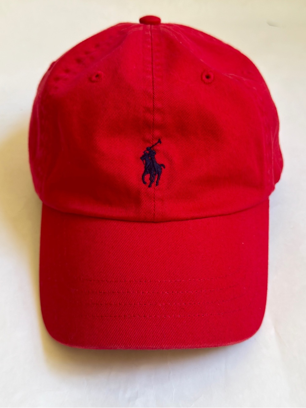 Polo Ralph Lauren Red Hat The Iconic Cotton Chino Ball Cap Red
